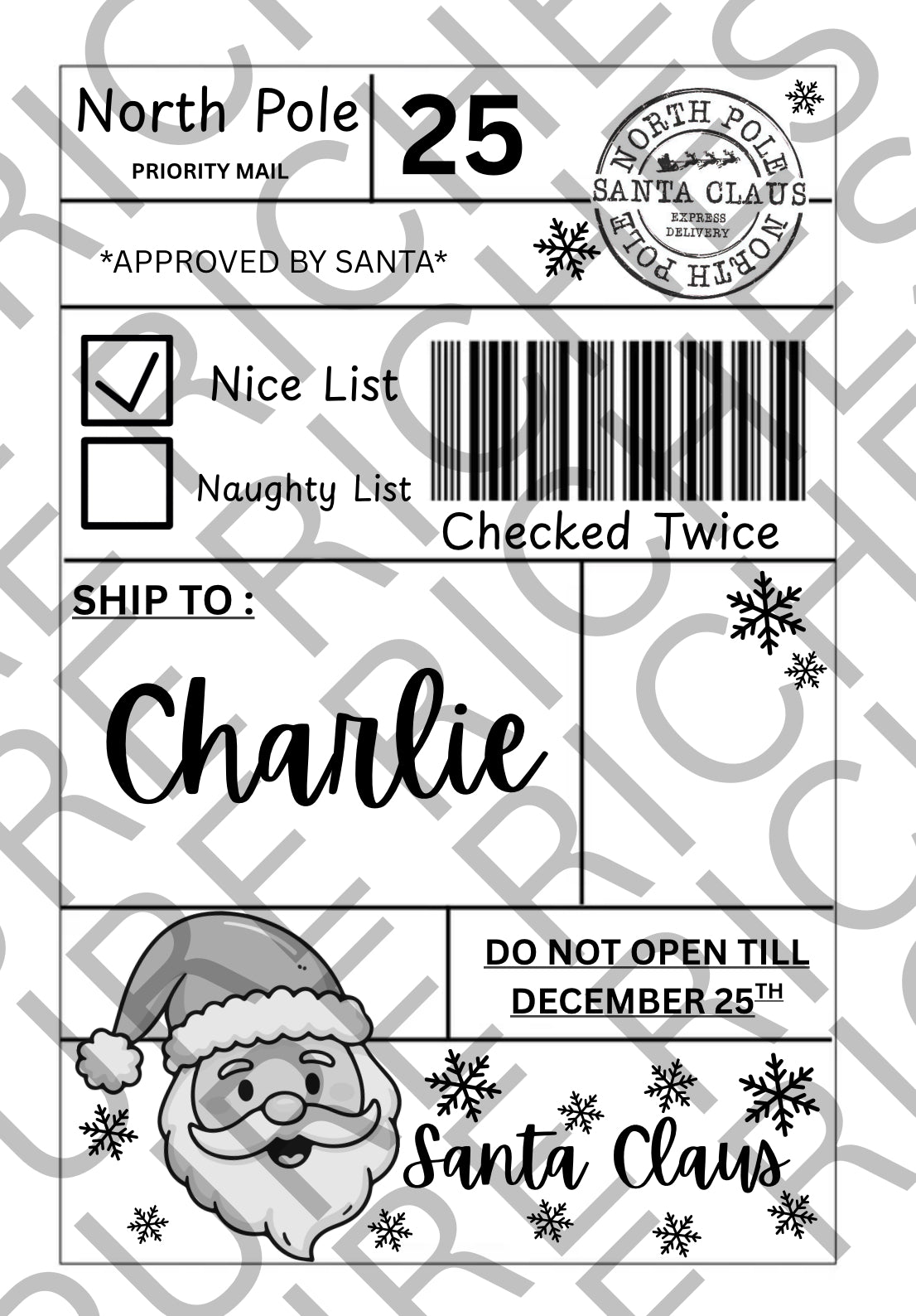 Nice List Labels (10)