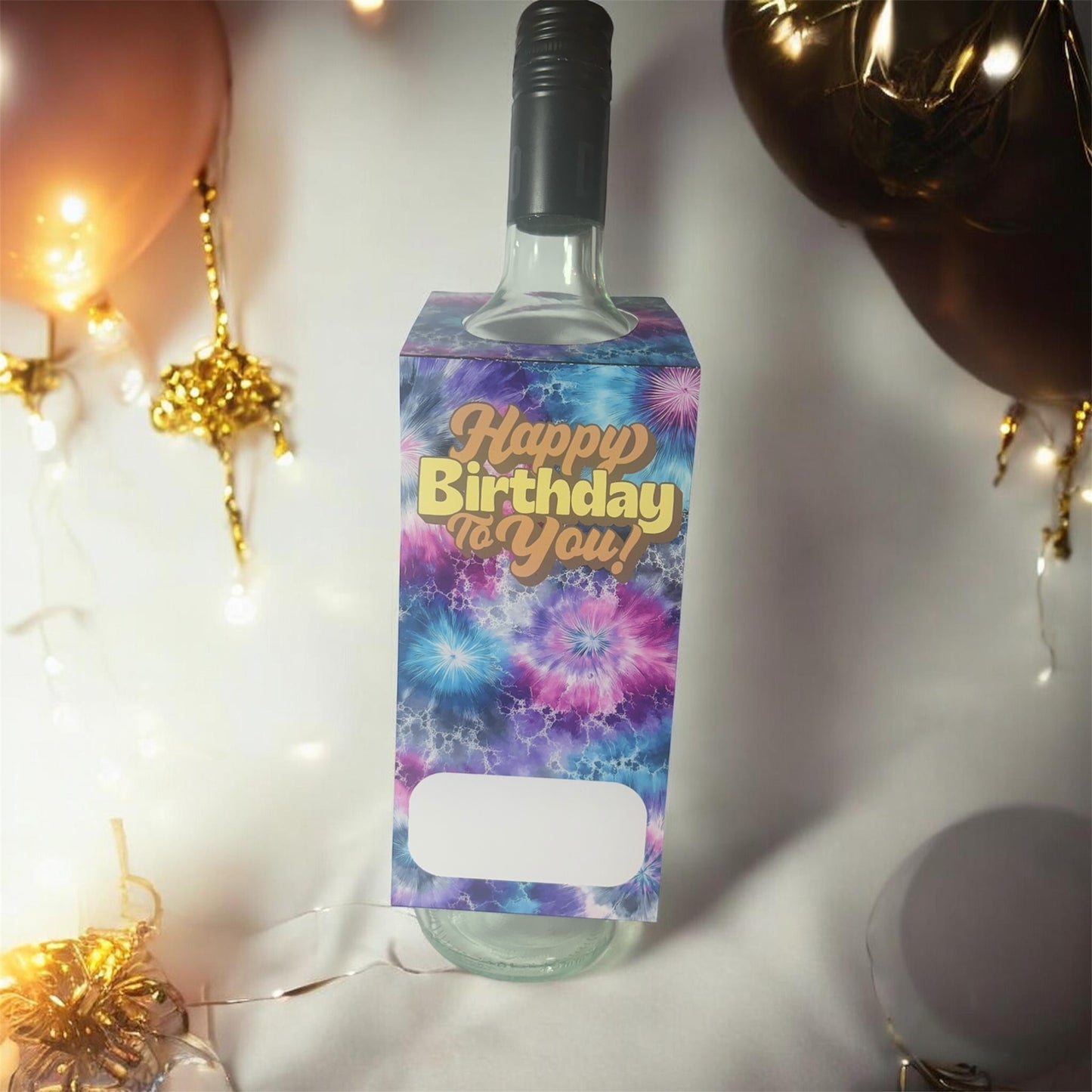 Happy Birthday Wine Tag