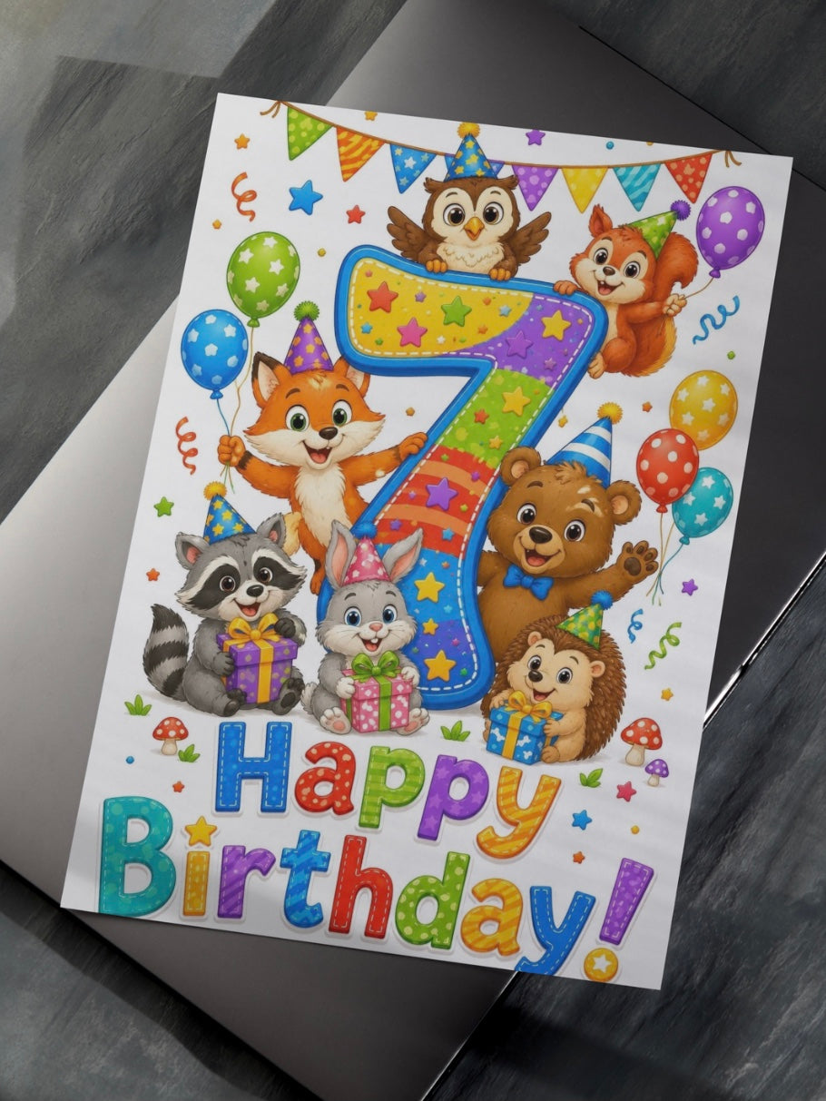 Animal Birthday Cards (1-9)