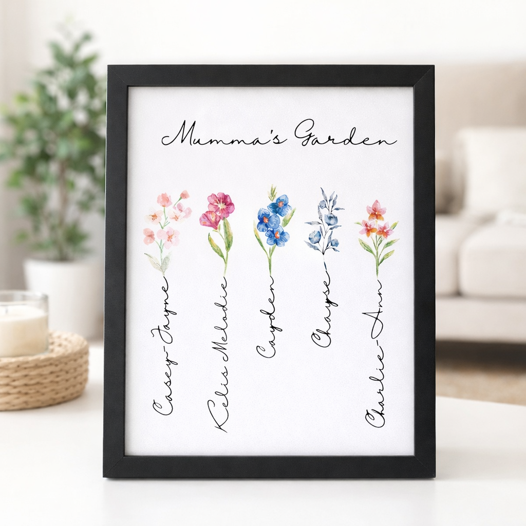 Mumma’s Garden Keepsake ( Framed )