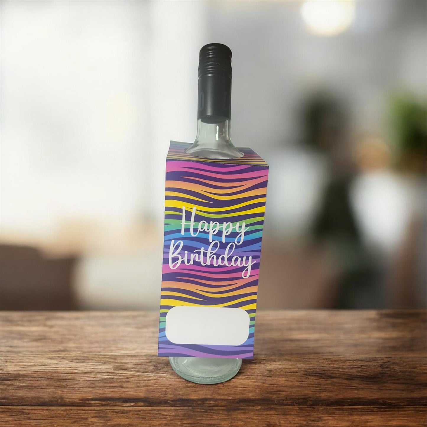 Happy Birthday Wine Tag