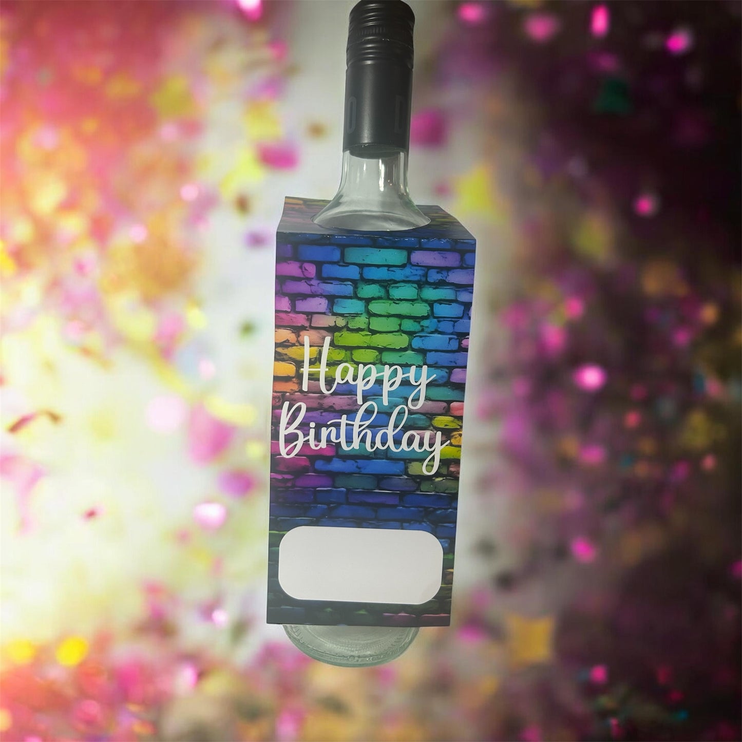 Happy Birthday Wine Tag