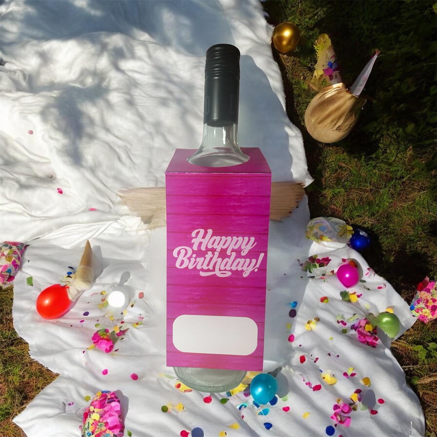 Happy Birthday Wine Tag