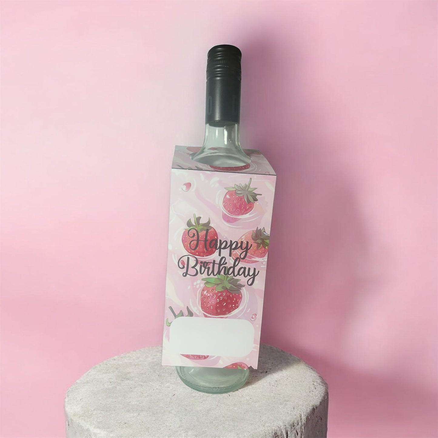 Happy Birthday Wine Tag