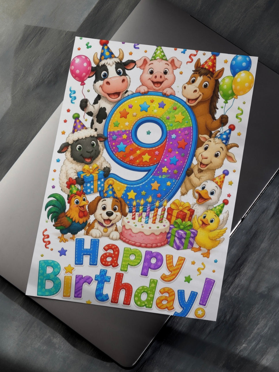 Animal Birthday Cards (1-9)