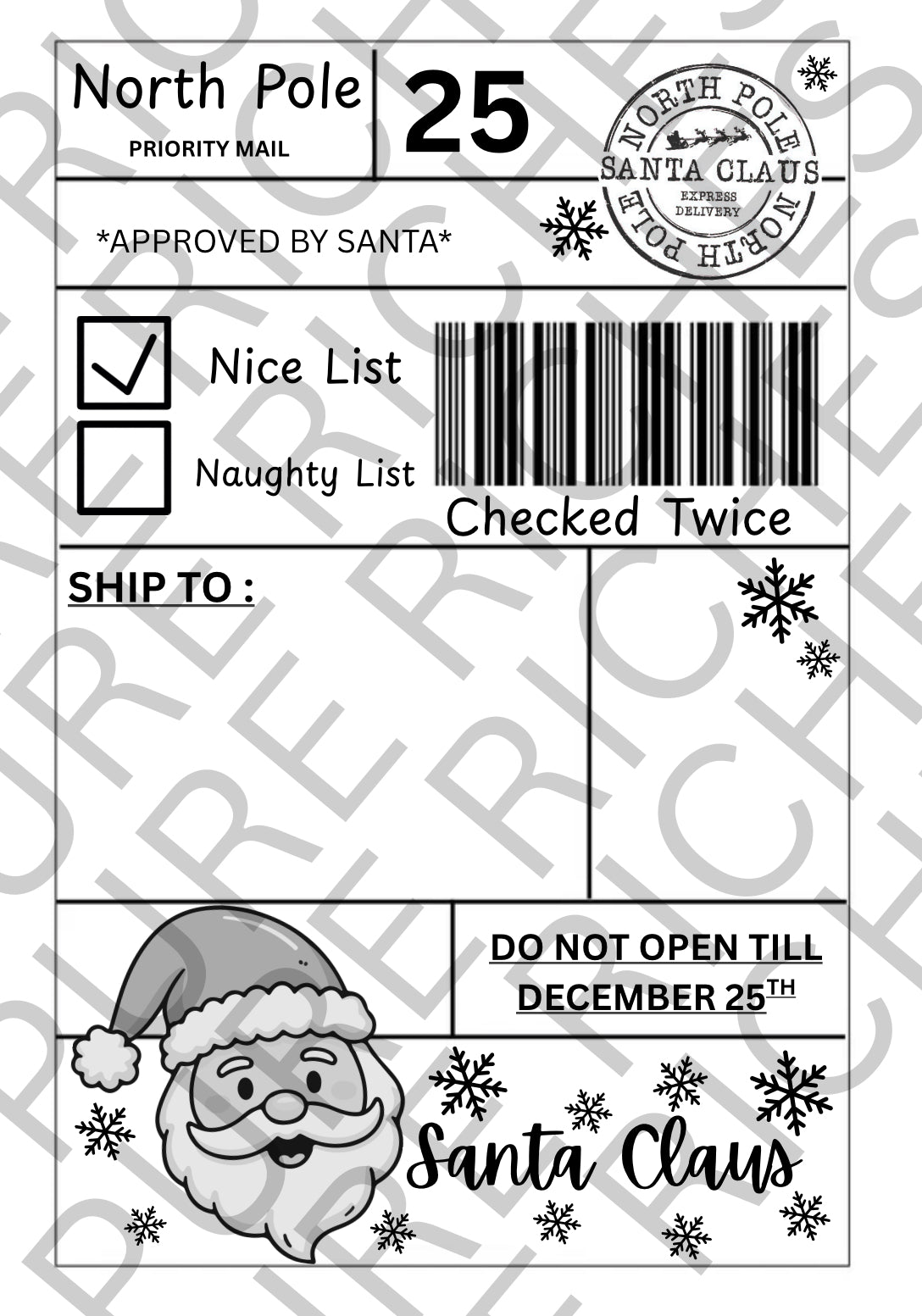 Nice List Labels (10)