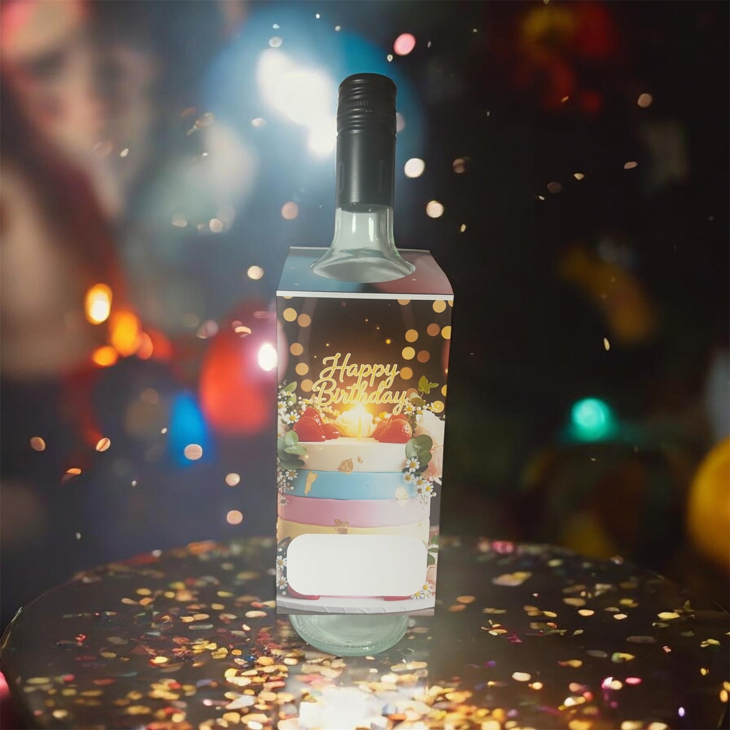 Happy Birthday Wine Tag